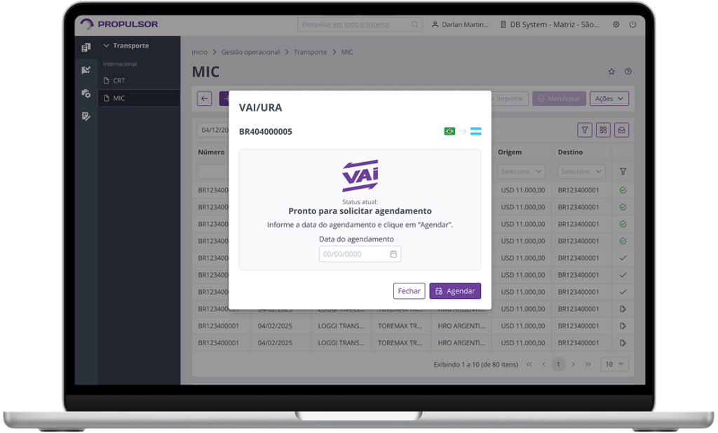 Imagem de um notebook exibindo a tela do Propulsor