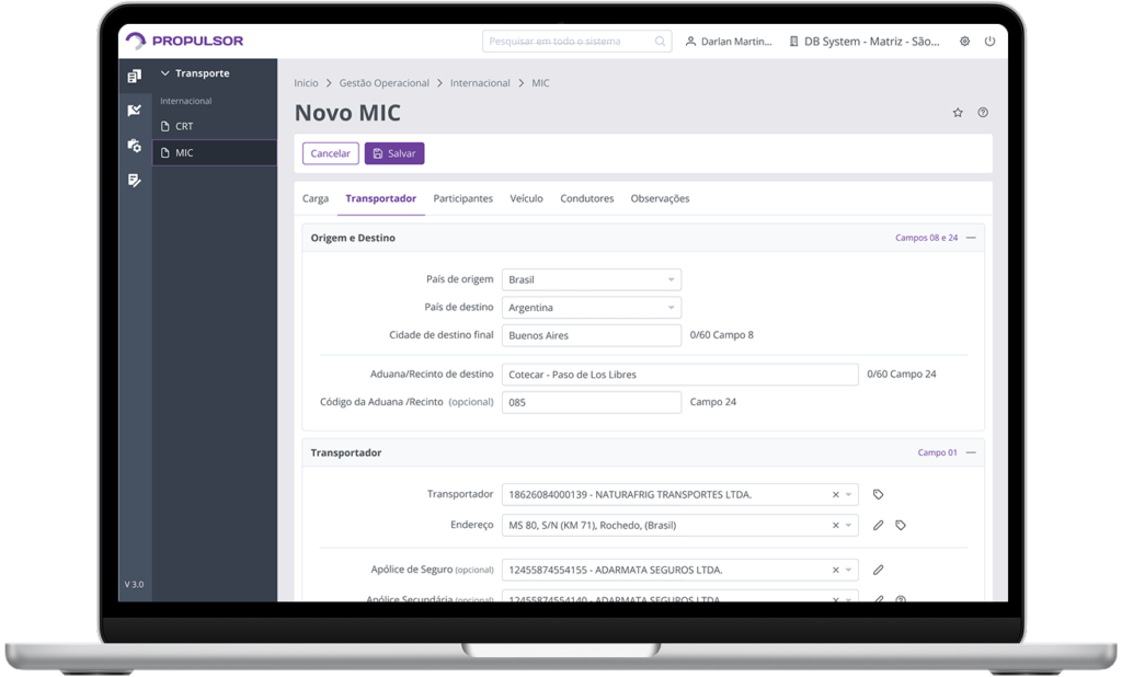Imagem de um notebook exibindo a tela do Propulsor