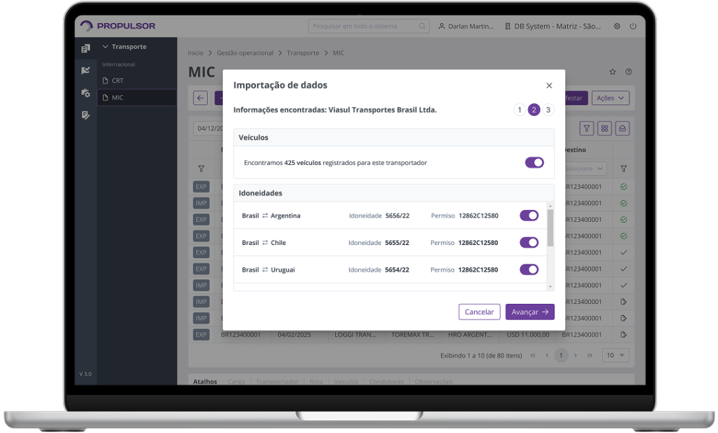 Imagem de um notebook exibindo a tela do Propulsor