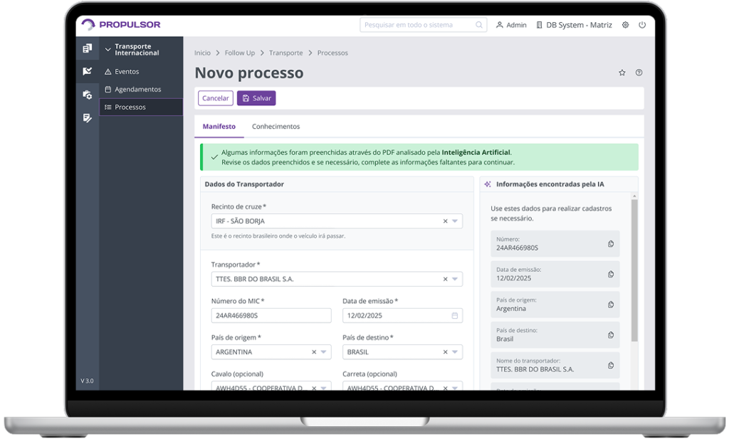 Imagem de um notebook exibindo a tela do Propulsor